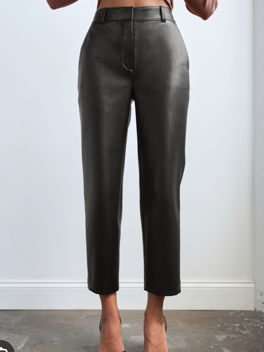 Aritzia Black Command Leather Pants
